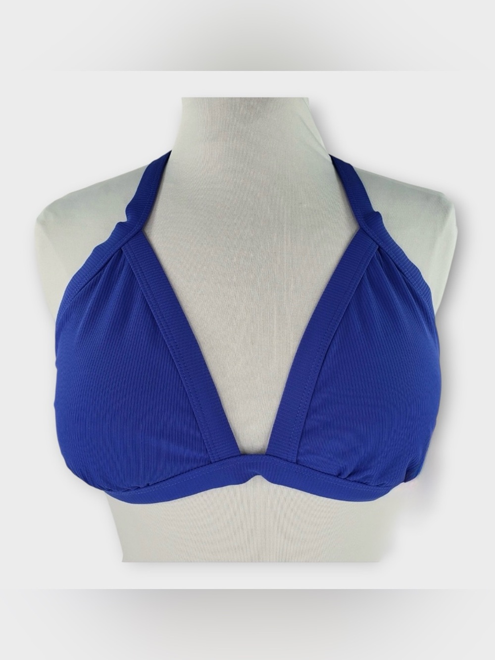Xhilaration Triangle Ribbed Convertible Bikini Top in Cobalt Blue Women’s Size M